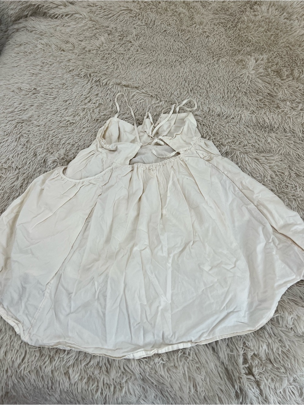 Urban Outfitters Cream Spaghetti-Strap Mini Dress - Picture 2 of 2